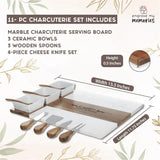 Custom engraved 11 pc. charcuterie board set