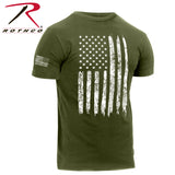 Distressed US Flag Athletic Fit T-Shirts