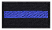 THIN BLUE LINE PATCH W/HOOK BACK