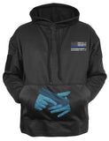 BLACK 'THIN BLUE LINE' CONCEALED CARRY SWEATSHIRT