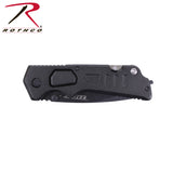 BLACK FOLDING RESCUE KNIFE