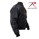 BLACK CONCEALED CARRY MA-1 FLIGHT JACKET