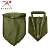 Tri-folding shovel w/ cover